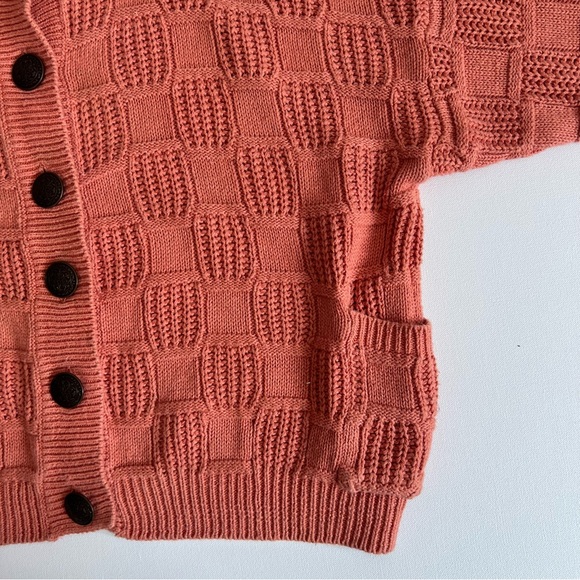 Express Women’s Orange Button-Up Knit Cardigan - Medium - Picture 7 of 10